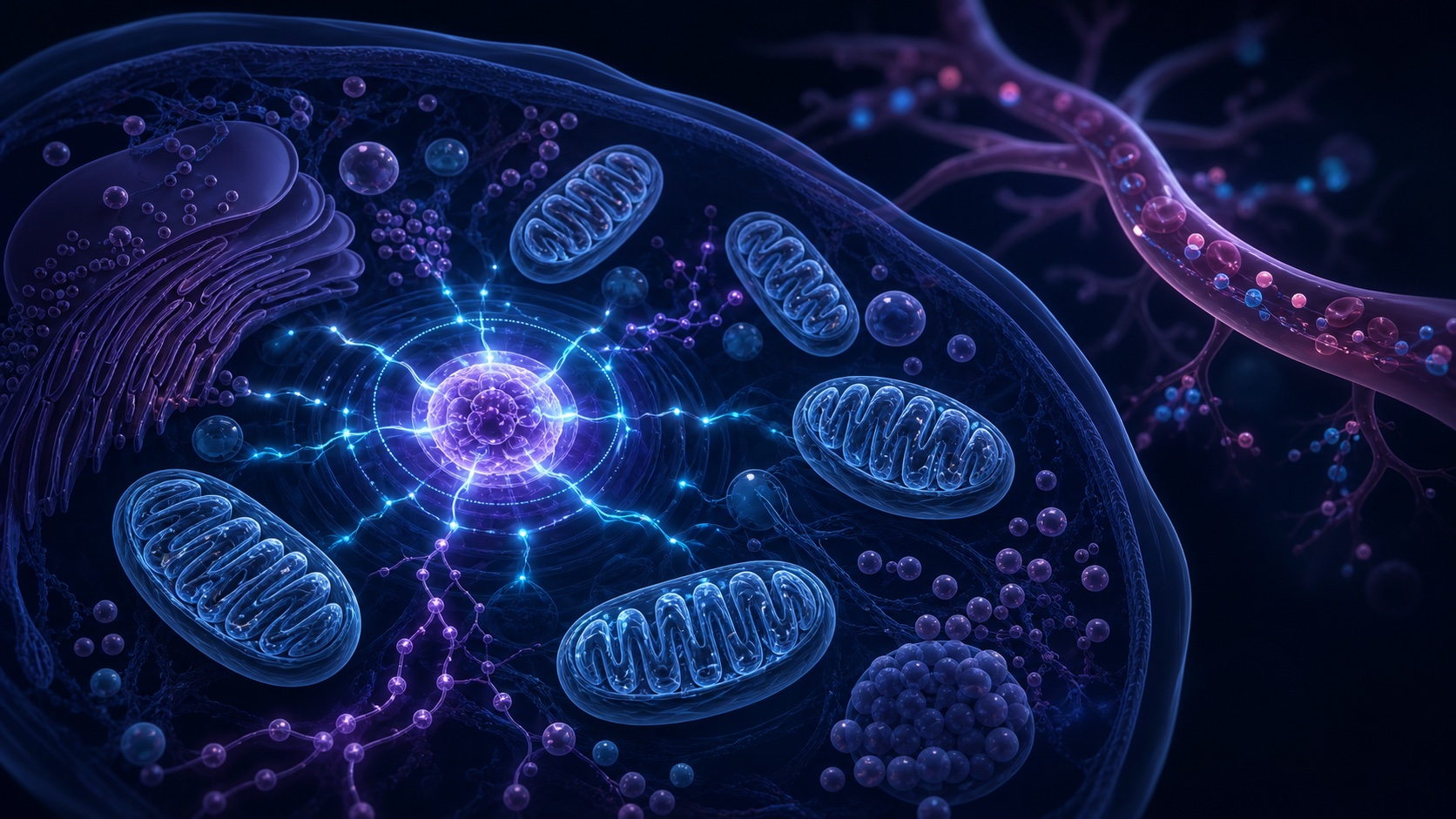 Cellular energy signaling and mitochondria