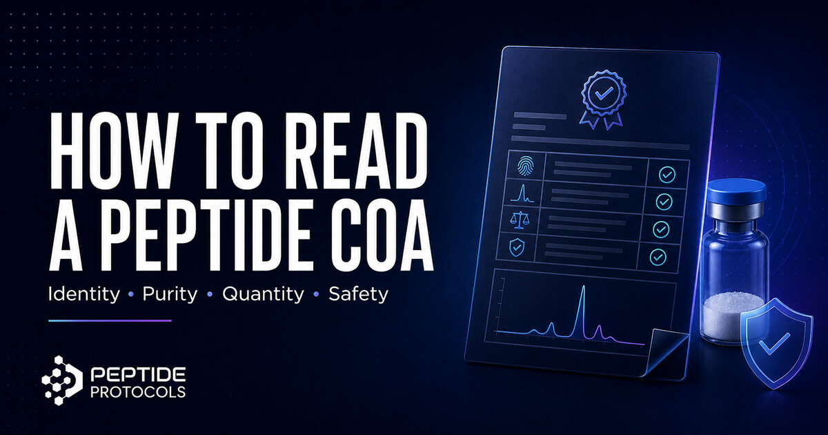 Peptide Protocols COA grading and testing evidence