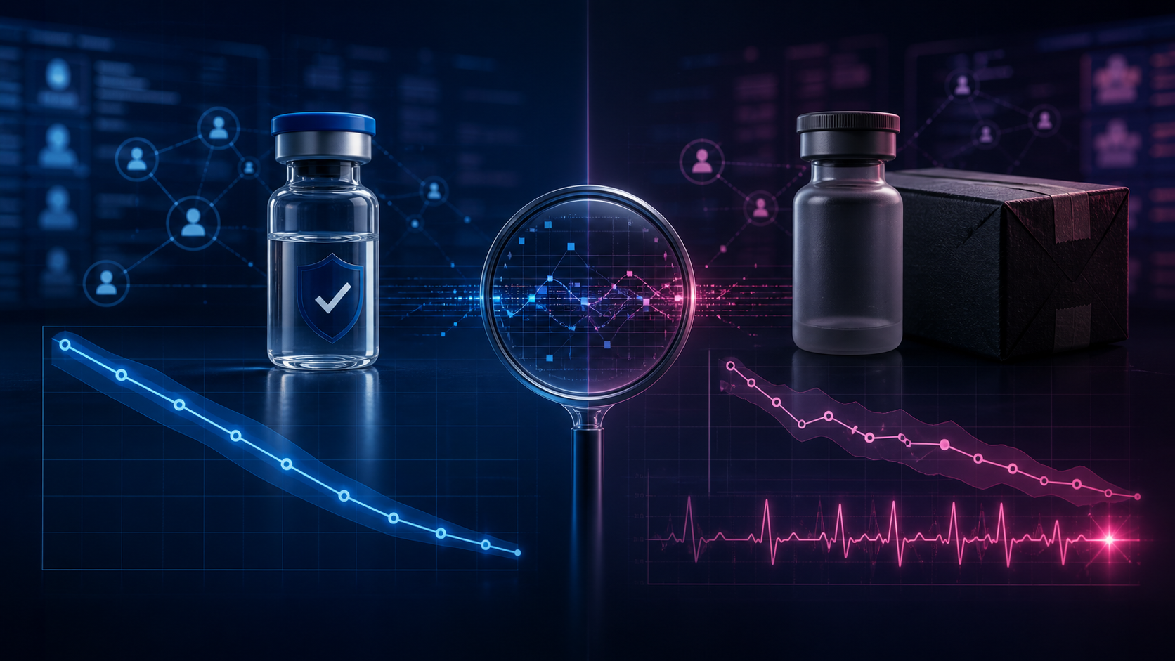 Conceptual comparison of clinical-trial and unverified retatrutide supply pathways in real-world EHR data