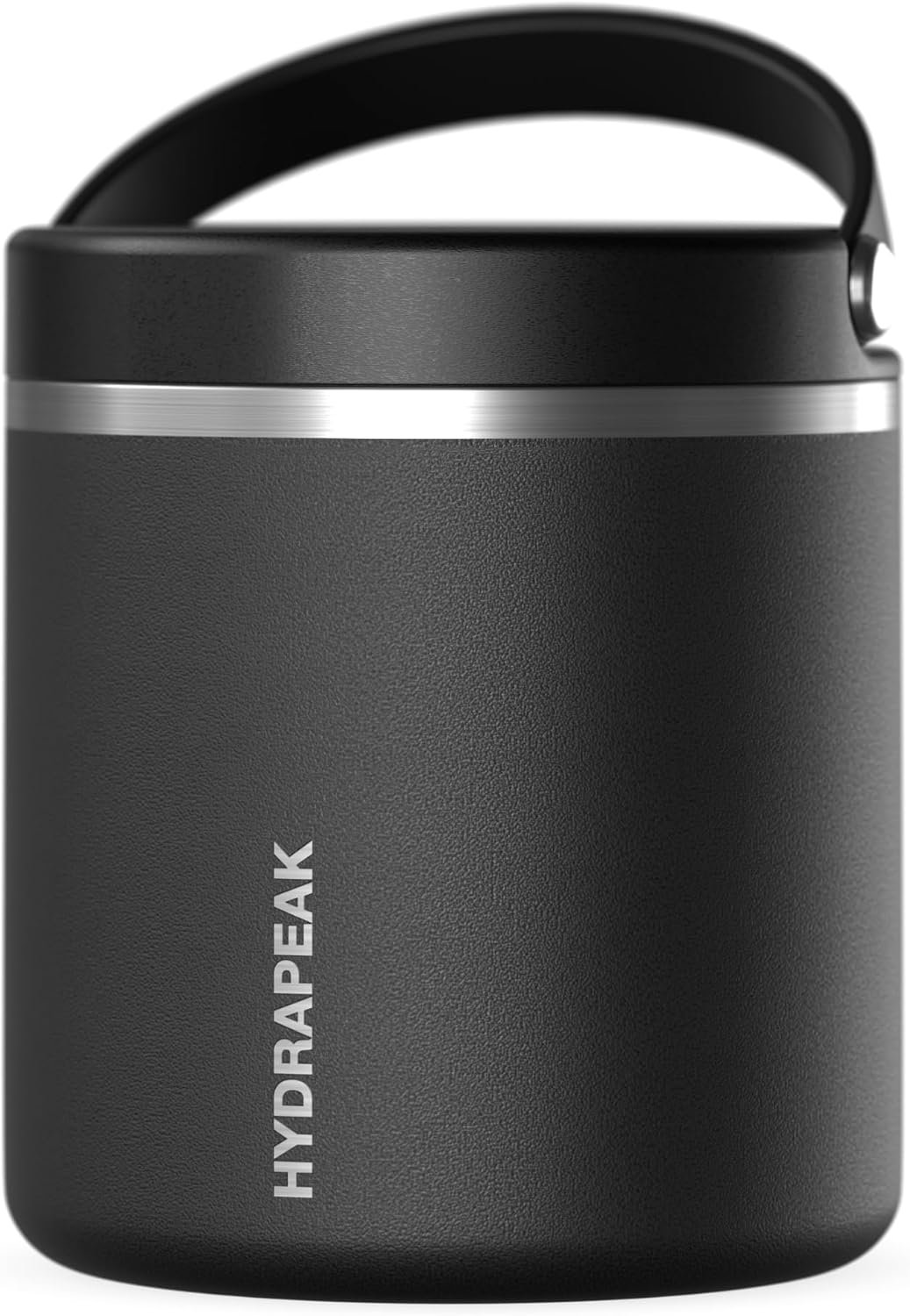 Black Hydrapeak 25oz insulated food jar with handle lid