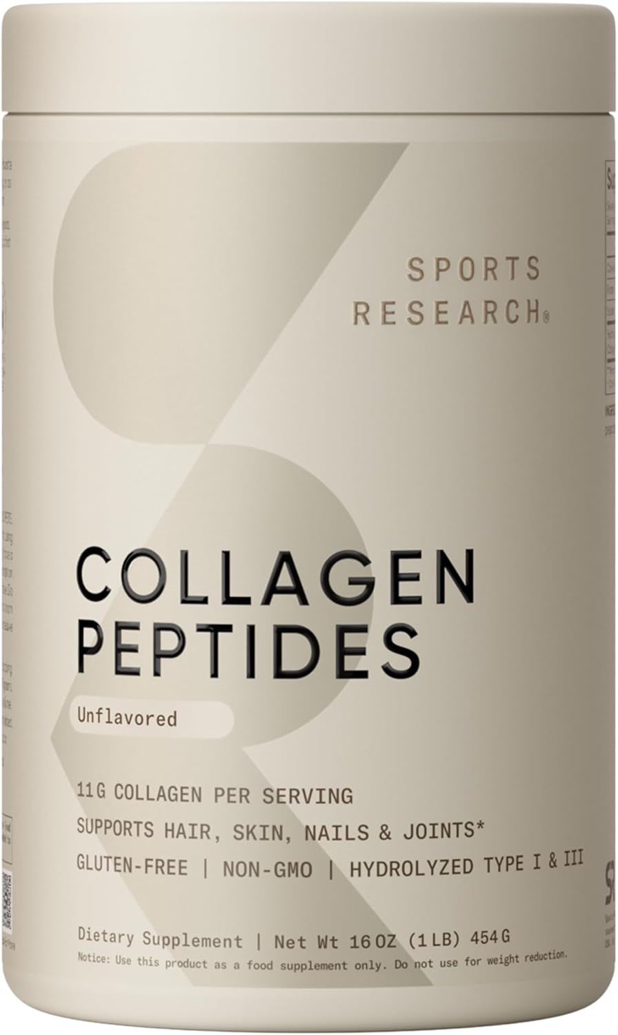 Sports Research collagen peptides supplement container